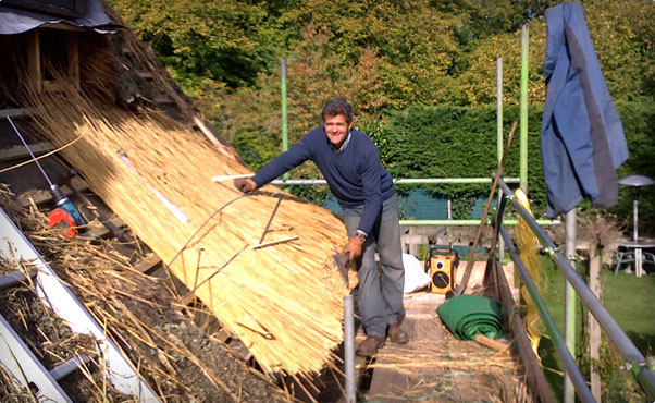 Alan laying water reed